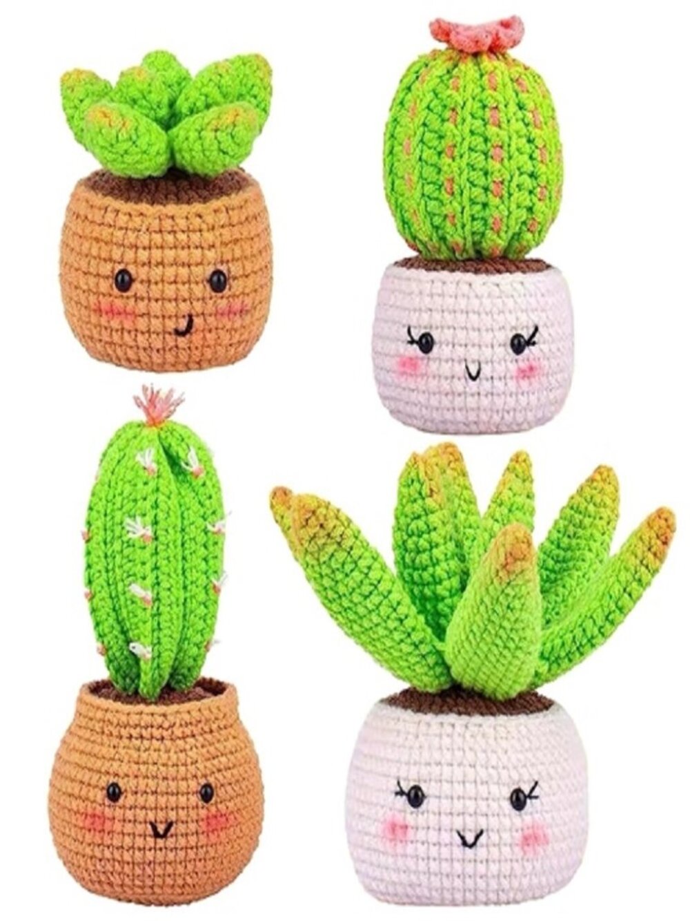 DIY Crochet Succulent Kit 🌵 – Beginner Friendly | Complete Set with 4 Cute Plan - Picture 3 of 3
